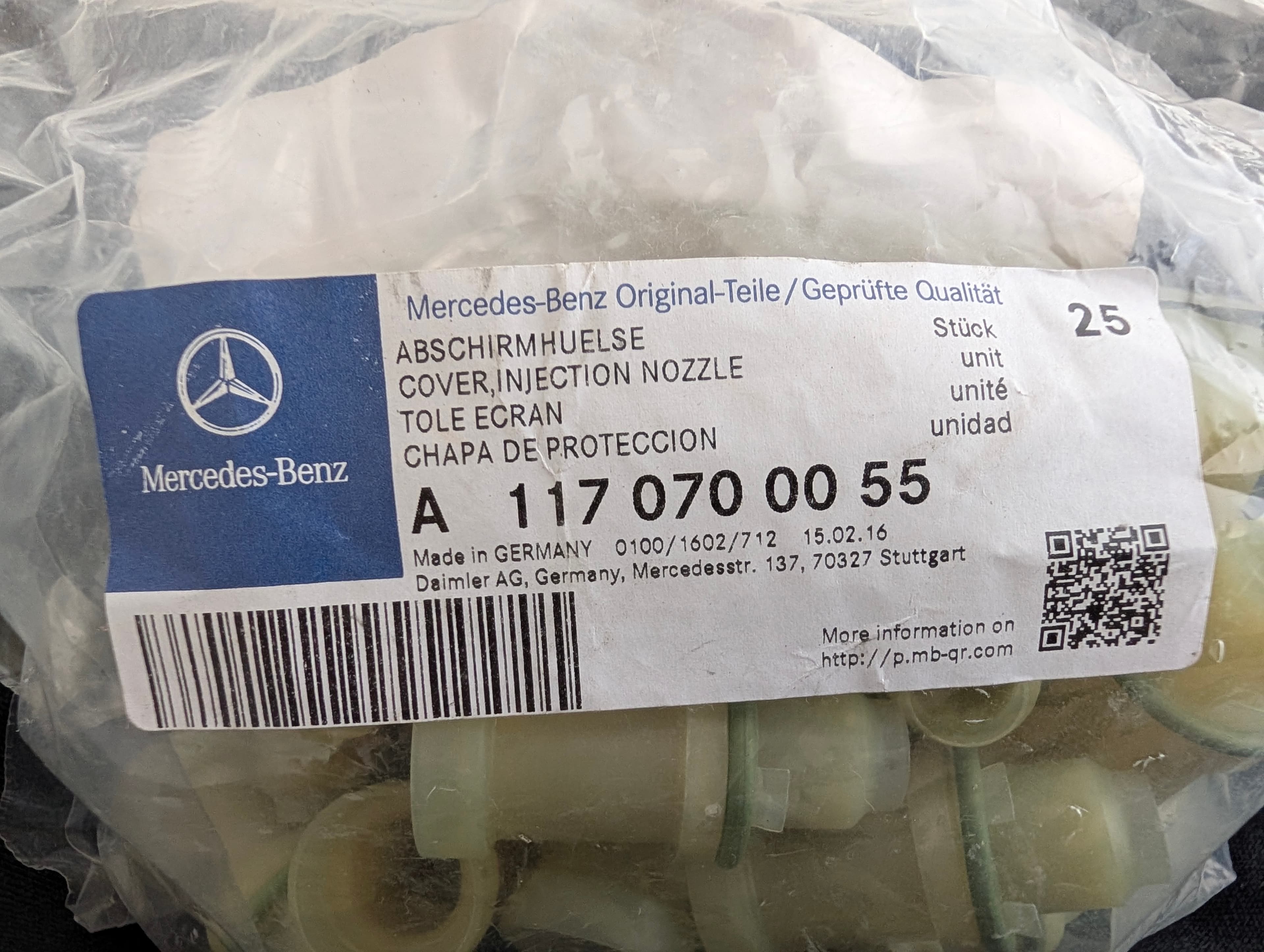 Fuel Injector Insulator  M116 / M117 K-Jetronic (NOS) A 117 070 00 55 thumbnail 4