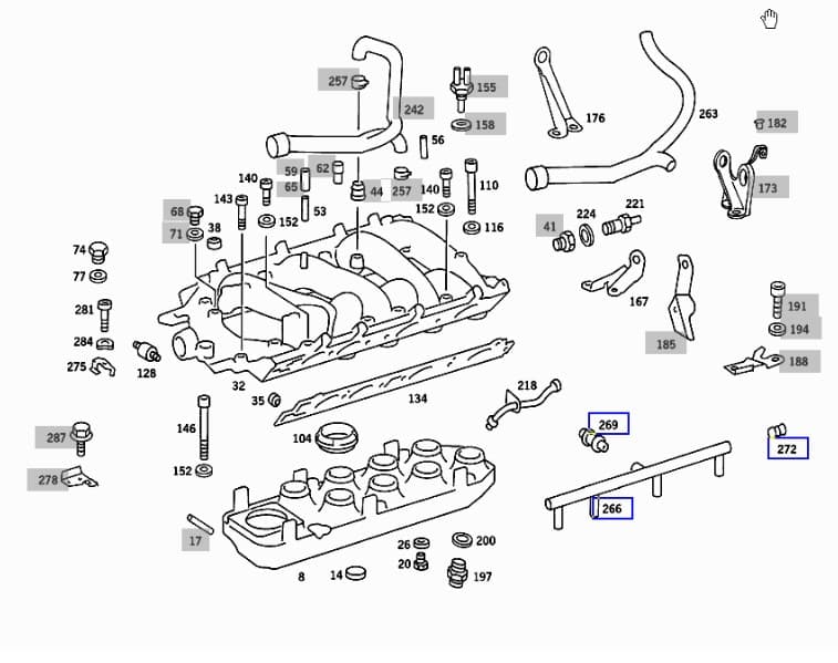 Fuel Injector Service Kit — 380/500 M116 & M117 V8 Engines thumbnail 8